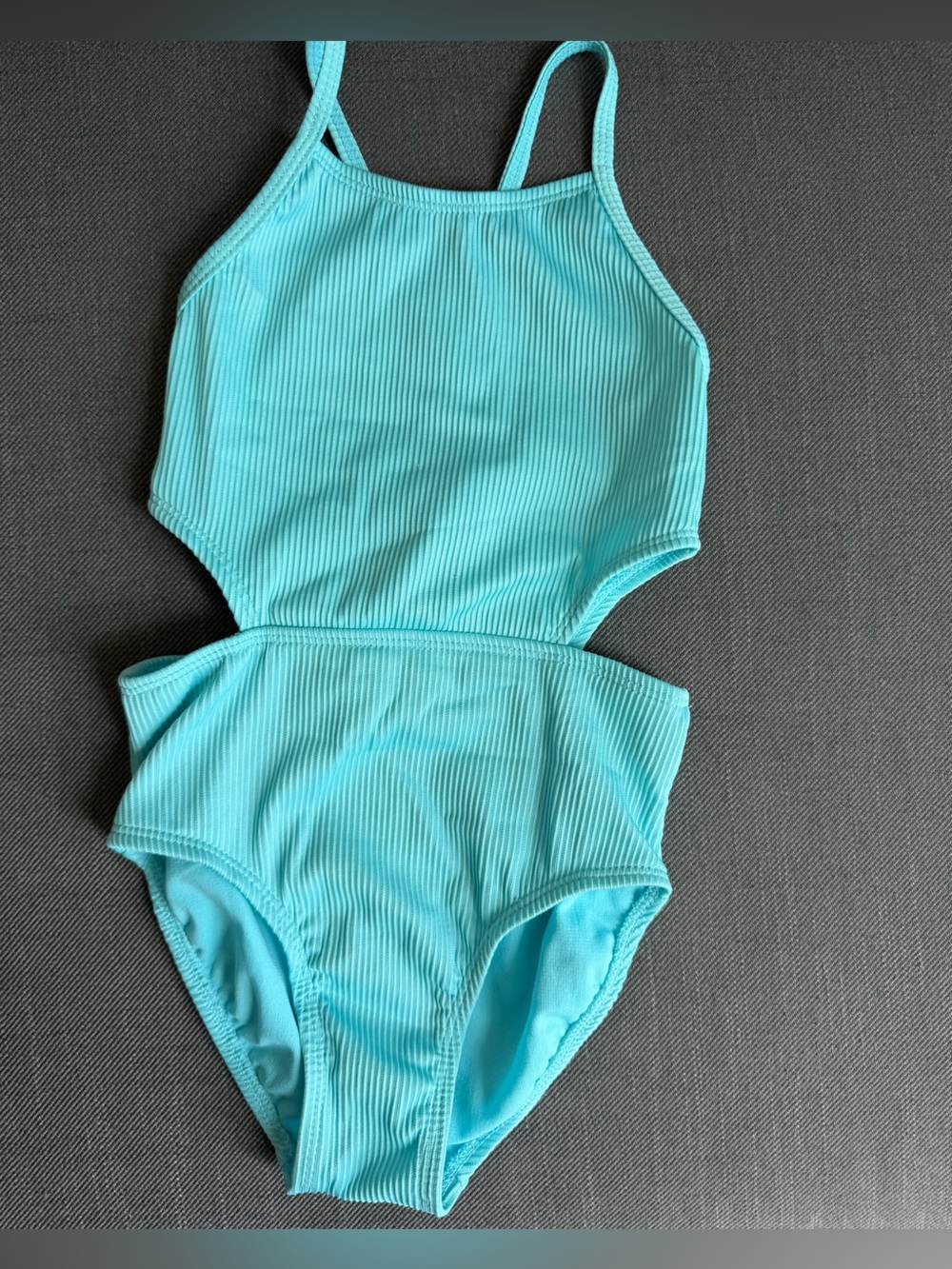 George Kids Turquoise Ribbed One-Piece Swimsuit - XS (4-5)